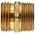 Anderson Metals Brass Garden Hose Fitting, Connector, 3/4" Male Hose ID x 3/4" Male Pipe x 1/2" Tapped Female Pipe
