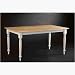 Farmhouse Style Wood Dining Table (White / Natural) (30"H x 36"W x 60"D)