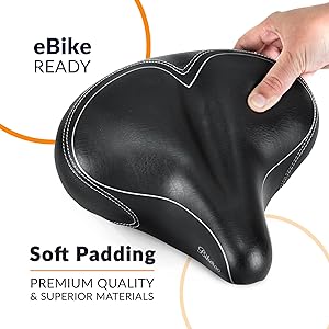 Bikeroo Oversized Comfort Bike Seat Most Comfortable Replacement