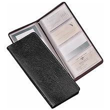 TOPS Cardinal Sewn Vinyl 96 Card File, Black, (34422)