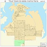 Huge Street & Road Map of Diamond City, Arkansas AR - Printed poster size wall atlas of your home to