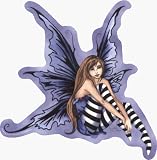 Blue-ish Fairy with Black & White Striped Tights by Amy Brown - Sticker / Decal