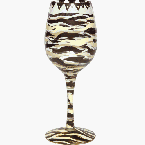 Lolita Chocolate Zebra Wine Glass