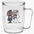 Wedding Couple 18 oz Insulated Coffee Mug, Clear