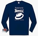 THANKS FOR THE THRILL michael jackson Longsleeve T Navy XL
