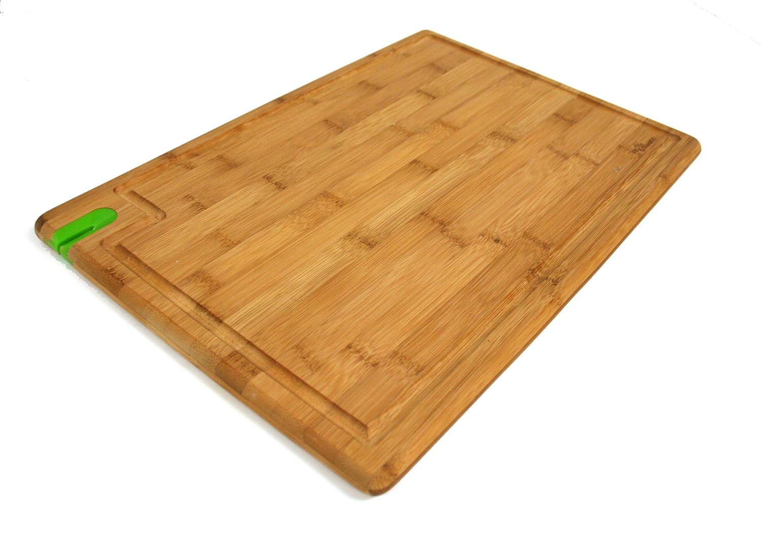 TruBamboo XLARGE Bamboo Cutting Board with Grooves & Builtin Knife