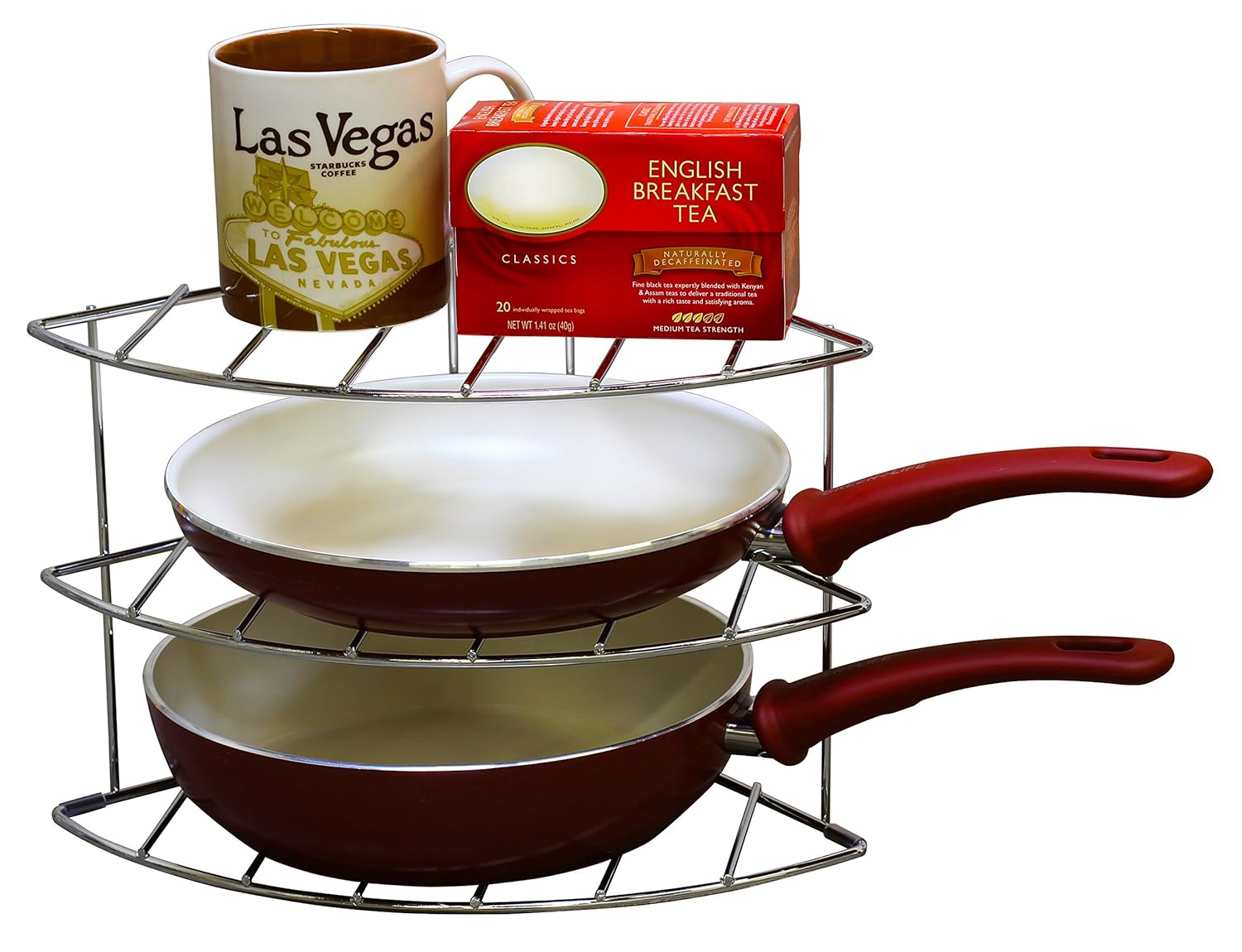 3 Tier Corner Shelf Plate Organizer Space Saver Counter Chrome Kitchen eBay