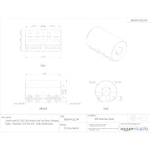 Climax Metal ISCC-025-025-S Clamp Coupling, Stainless Steel Grade 303, 1/4" Bore , 11/16" OD, With 4-40 x 3/8 Set Screw