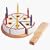 Round Wooden Slicing Birthday Cake