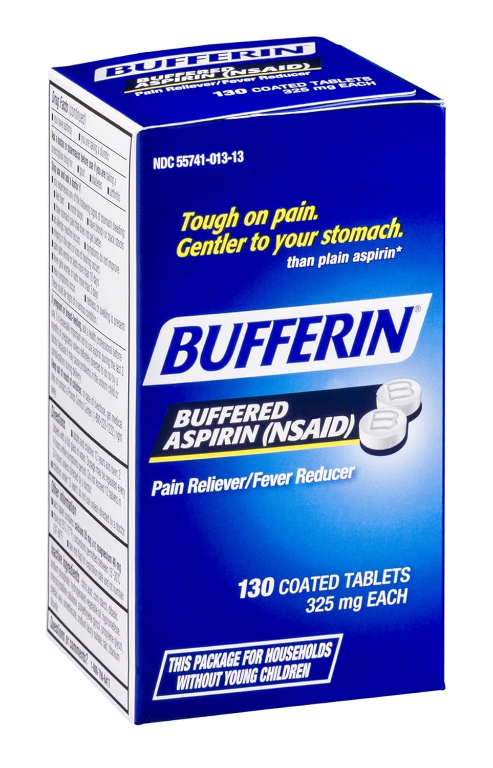 Bufferin Buffered Aspirin, 325mg, Coated Tabs, 130 count (Pack of 2) eBay