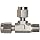 Parker A-Lok 2MRT2N-316 316 Stainless Steel Compression Tube Fitting, Run Tee, Tube OD x Tube OD x NPT Male