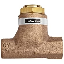 Parker 032500219 3250 Series Brass Inline Flow Control Valve, 1/4" NPTF, 250 psi, Standard Adjustment