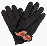 Cowhide Black Dress Gloves with Thermal Lined SMLX Medium