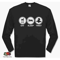 EAT SLEEP TWEET twitter follow follower Longsleeve-T-Shirt