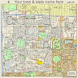 Huge Street & Road Map of Coral Springs, Florida FL - Printed
poster size wall atlas of your home to