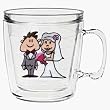 Wedding Couple 12 oz Insulated Coffee Mug, Clear