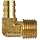 Anderson Metals Brass Hose Fitting, 90 Degree Elbow, Barb x NPT Male