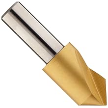 Magafor S4824 Series Cobalt Steel Single-End Countersink Set, TiN Coating, Single Flute, 82 Degrees, Round Shank