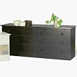 Prepac BBHD-5828 Casual Bedroom Collection 6 Drawer Dresser - Black