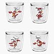 Chef Lobsters 12 oz Double-Old-Fashioned Insulated Beverage Tumblers Set, Clear (4 designs)