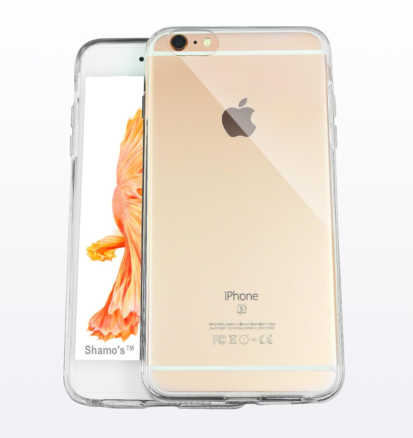 Two iPhone 6s clear cases that are made of soft rubber instead of hard