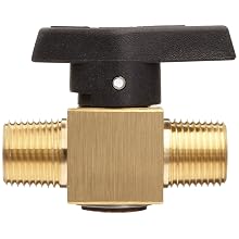 Parker 2M-PR4-VT-B Brass Plug Valve, 1/8" NPT Male