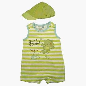 Vitamins going green romper w/hat