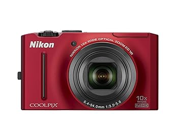 Nikon Coolpix S8100 12.1 MP CMOS Digital Camera with 10x Zoom-Nikkor ED Lens and 3.0-Inch LCD (Red)