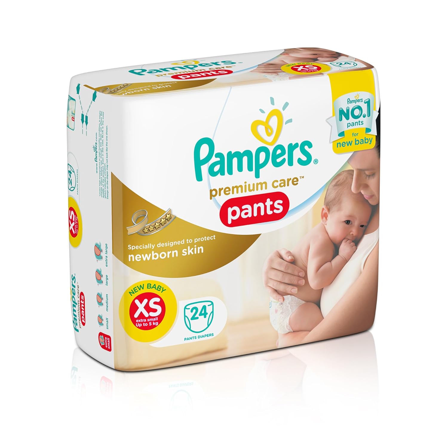 Pampers Extra Small Size Premium New Born Care Diaper Pants (24 Count