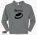 THANKS FOR THE THRILL michael jackson Hooded Sweatshirt Grey XXL