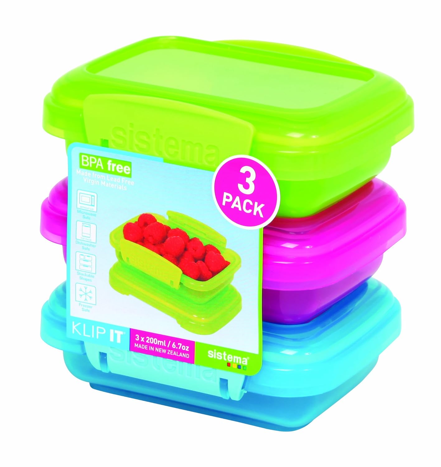 3 PACK 6.7 OZ Small Storage Containers BPA Free Microwave Freezer Safe