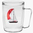 Sailboat 18 oz Insulated Coffee Mug, Clear