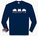 PROTECT EM! space invaders classic games Longsleeve-T-Shirt S-XXL Navy L