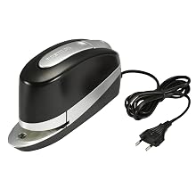 Stanley Bostitch Full Strip Electric Stapler with Staple Storage Extra Wide Paper Guide and AntiJam Mechanism, 20 Sheet Capacity (20SUITE-BLK)