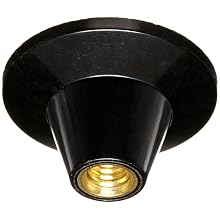 DimcoGray Black Phenolic Push-Pull Knob Female, Brass Insert: 3/8-16" Thread x 1/2" Depth, 1-13/16" Diameter x 1-3/16" Height x 5/8" Hub Dia x 7/8 Hub Length (Pack of 10)