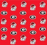 Georgia Bulldogs Logo Team Colored Queen Sheet Set