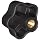 DimcoGray Black Thermoplastic 5 Lobe Fluted Soft Feel Knob Female, Zinc Stud: 3/8-16" Thread x 5/8" Depth, 2-3/8" Diameter x 1-5/8" Height x 3/4" Hub Dia x 11/16" Hub Length (Pack of 10)