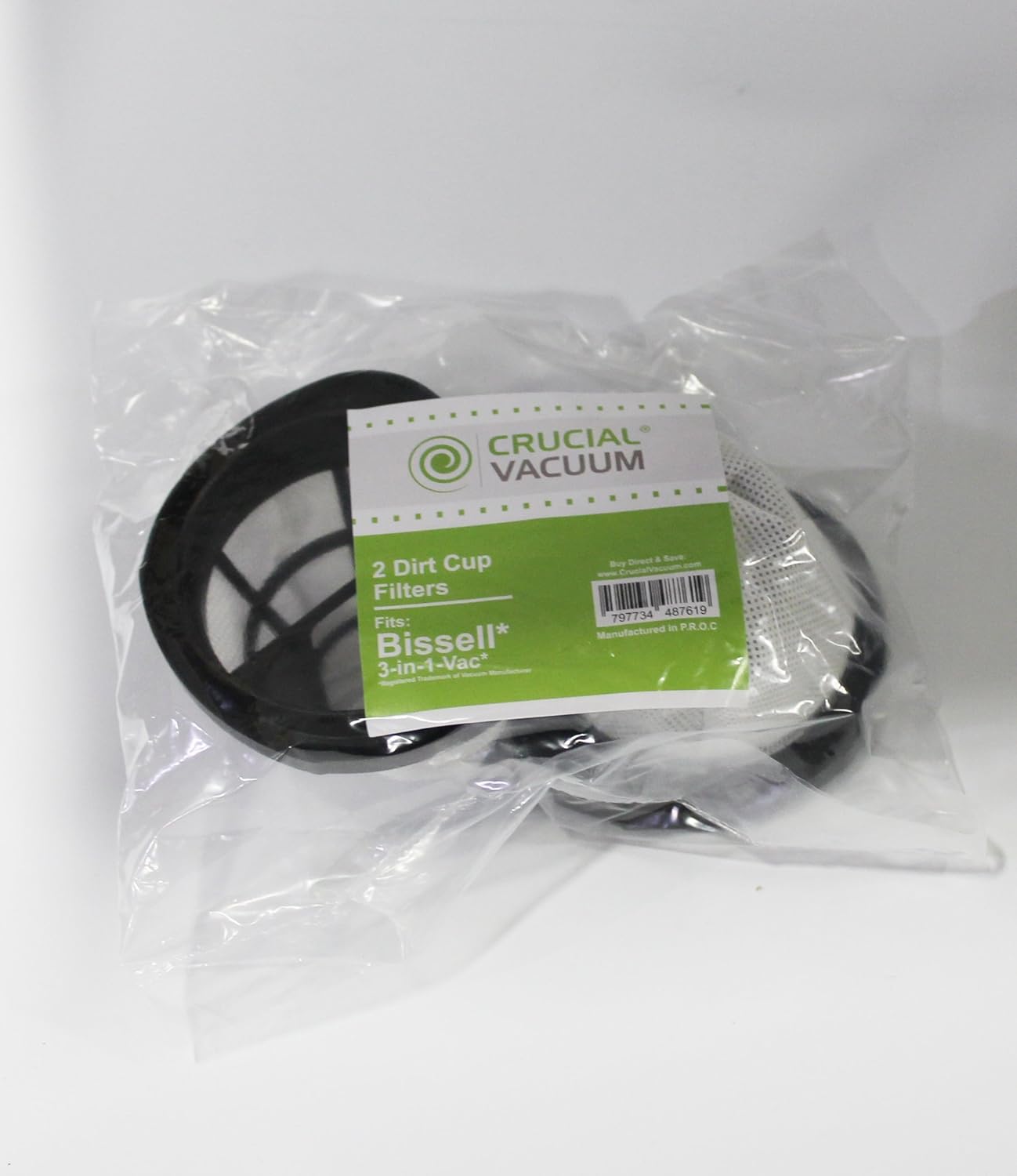 2 Bissell HEPA Style 38B1 Vacuum Filters Fit 3 in 1 Lightweight Stick