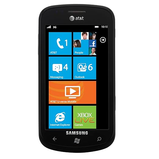 Samsung Focus I917 Unlocked Phone with Windows 7 OS, 5 MP Camera, and Wi-Fi--No Warranty (Black)