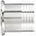 Parker Sanitary Tube Fitting, Stainless Steel 304, Rubber Hose Adapter, 2" Tube OD x 2" Hose ID