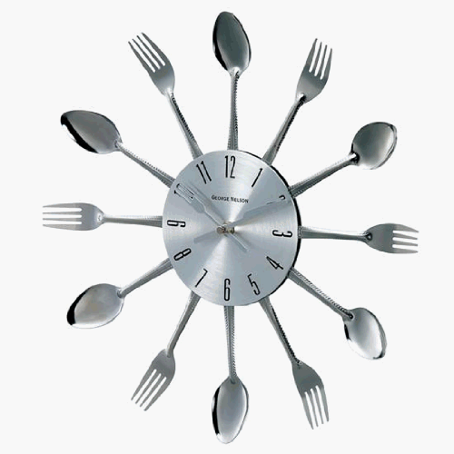 Spoon and Fork Wall Clock