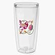 Jacobean Bird 16 oz Insulated Beverage Tumbler, Clear
