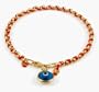 14K Gold Vermeil Kabbalah Red Bracelet and Light Blue Evil Eye
