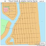Street & Road Map of Surfside, Florida FL - Printed poster size wall atlas of your home town