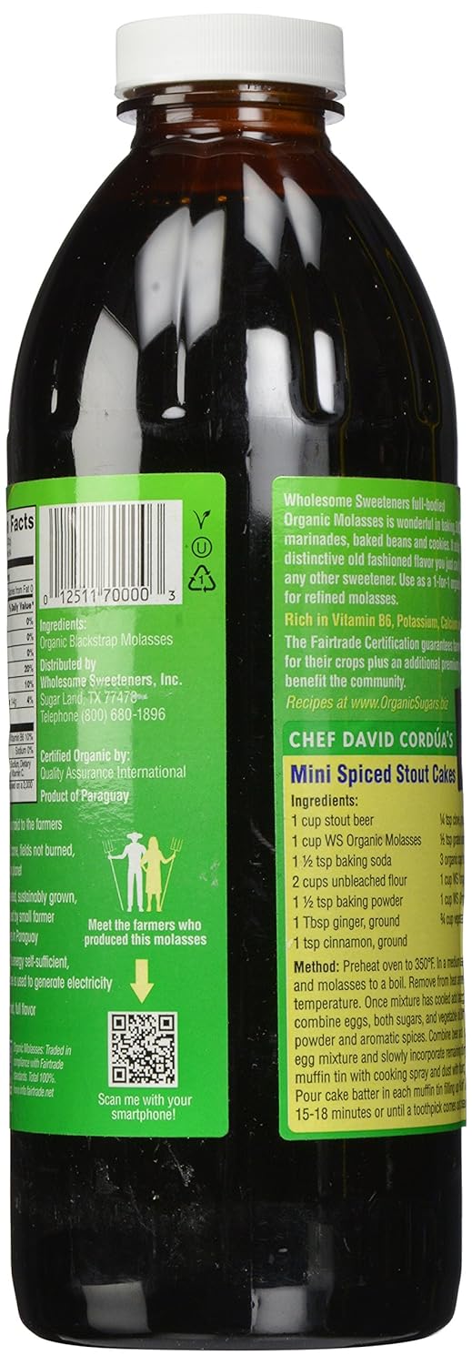 Amazon.com : Wholesome Sweeteners - Organic Molasses Unsulphured ...