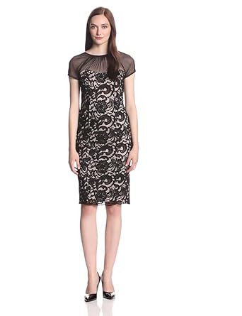 Maggy London Women's Cocktail Lace Sheath Missy Dress, Black, 8