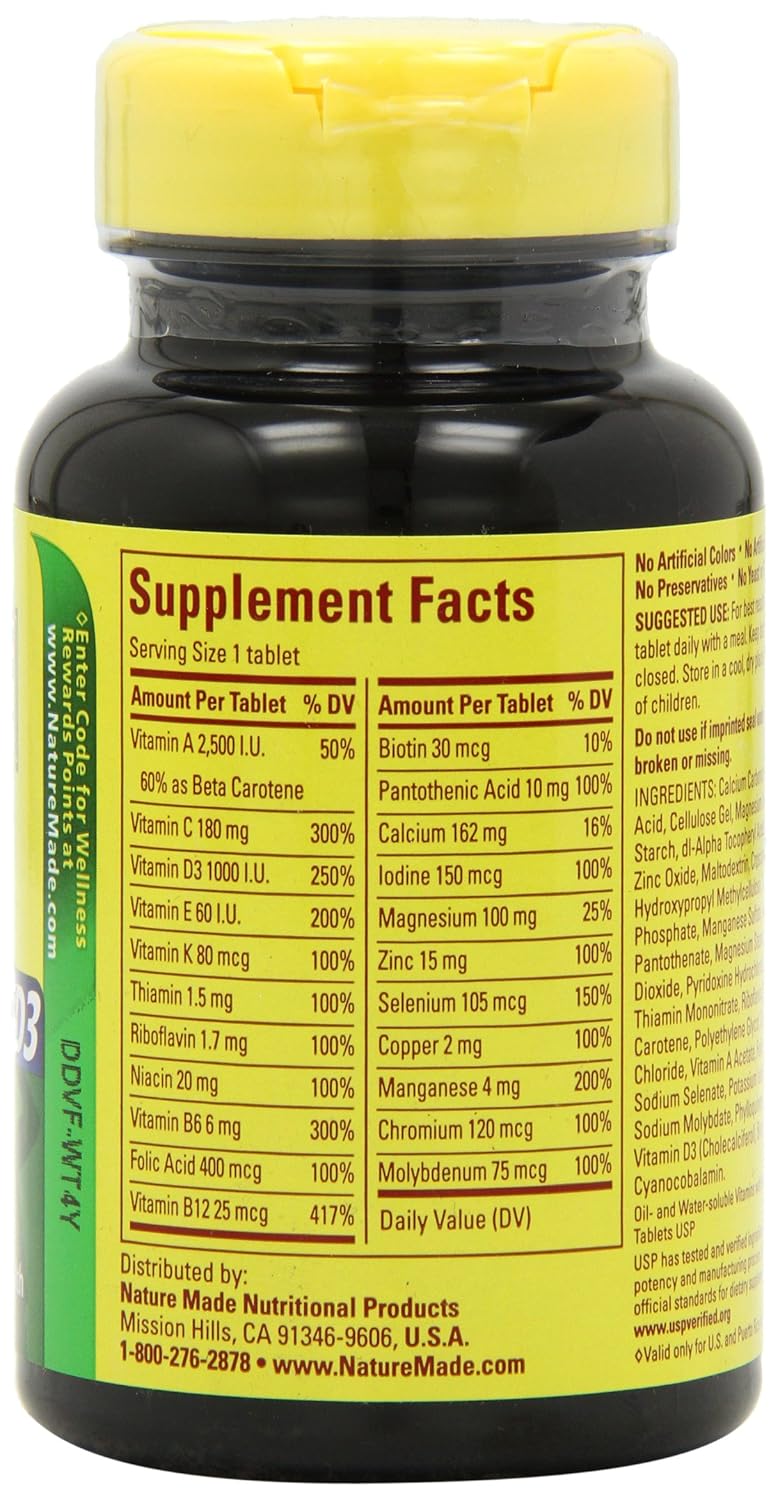 Купить Nature Made Multi for Him 50+ Multiple Vitamin and Mineral