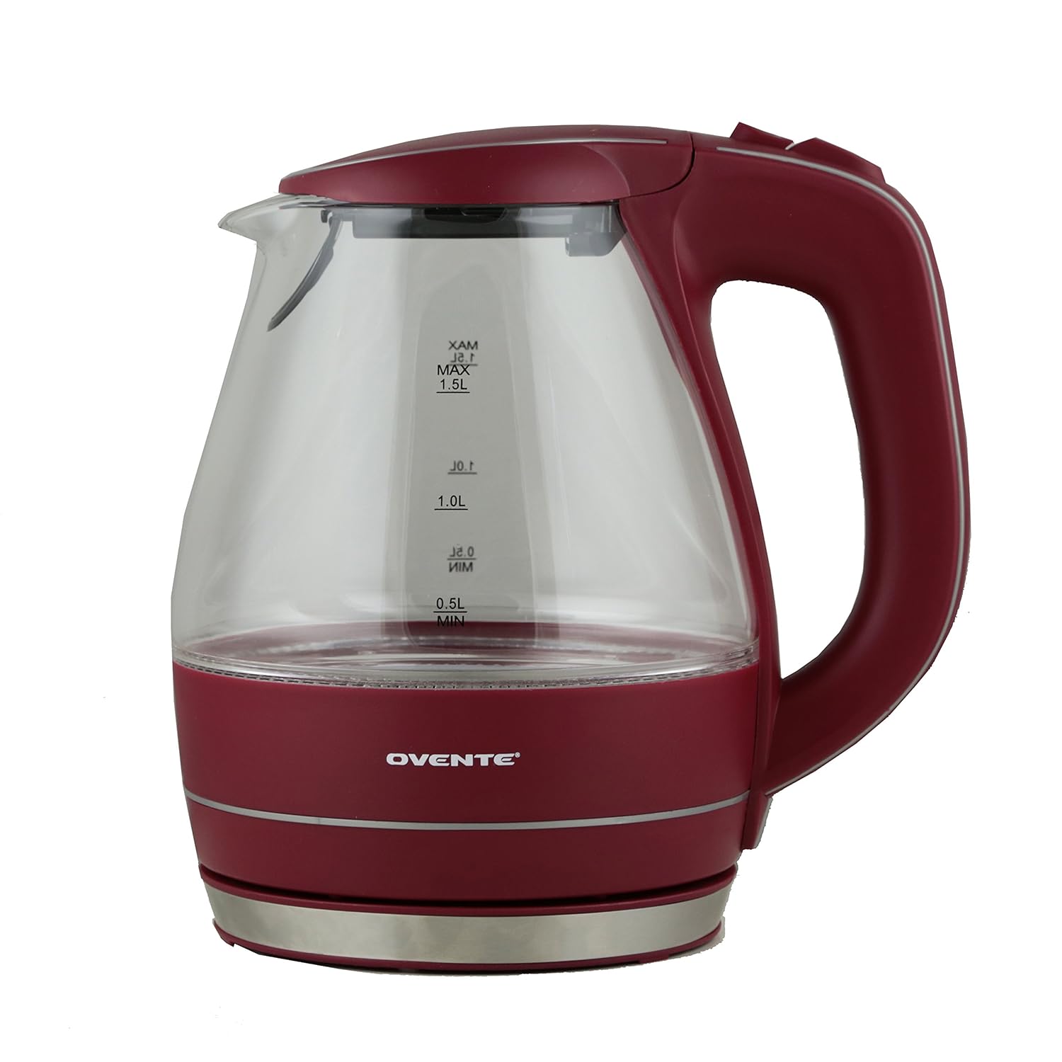 NEW Ovente KG83R 1.5L Glass Electric Kettle Red eBay