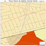 Huge Street & Road Map of Bellerose Terrace, New York NY -
Printed poster size wall atlas of your ho