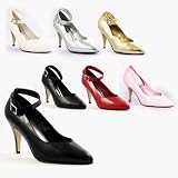 DREAM-431W (8227) 4 Wide Width Heel Pump with Ankle Strap in 8 Colors and Large Sizes